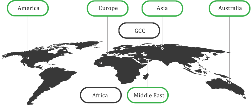 Regions covered